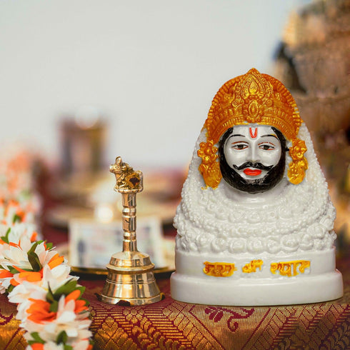 Gold White Khatushyam - The Earth Store - God Statue